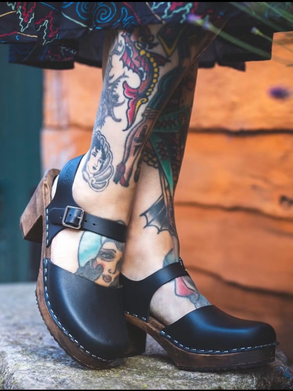 NWT Lottas Swedish Wood Clogs